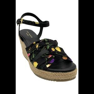 Ted Baker Women's Cardone Wedge Heels Black Floral - Medium